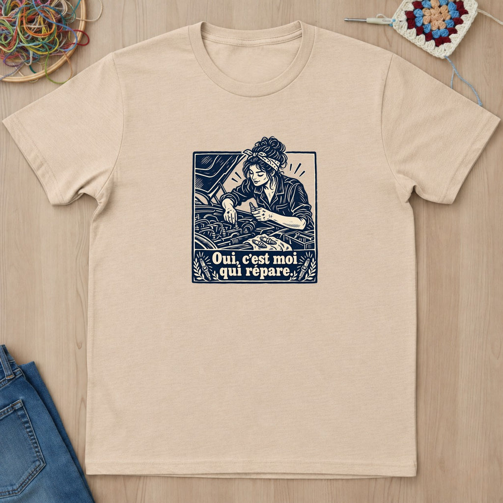 T-shirt mockup — Natural
