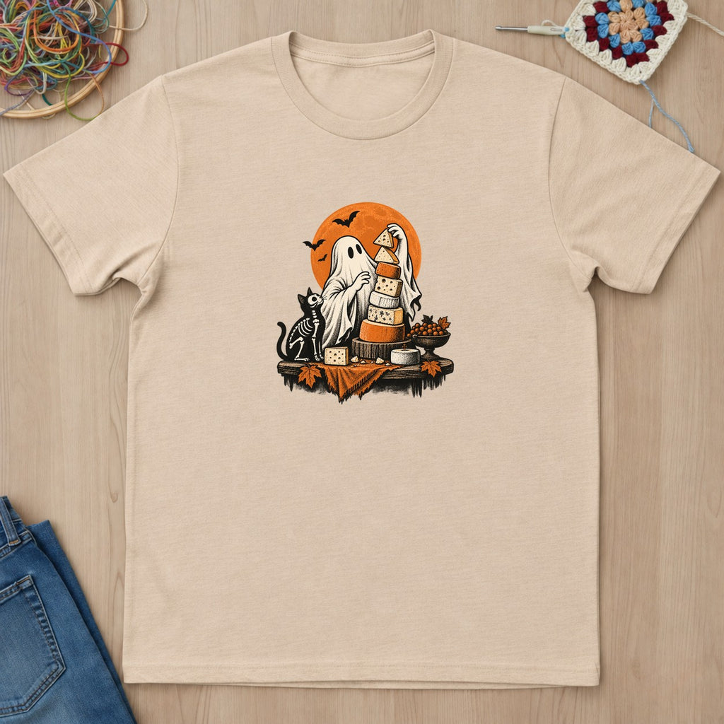 T-shirt naturel présenté à plat
