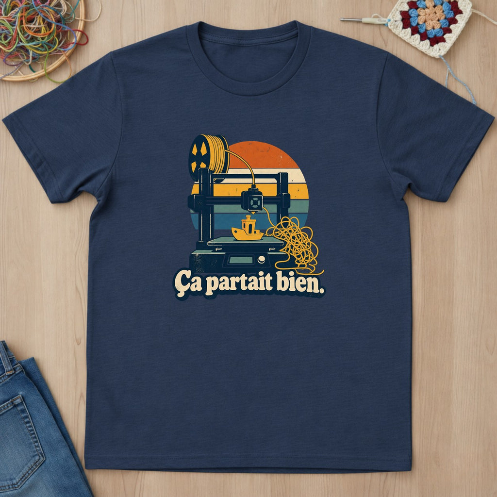 T-shirt mockup — Navy