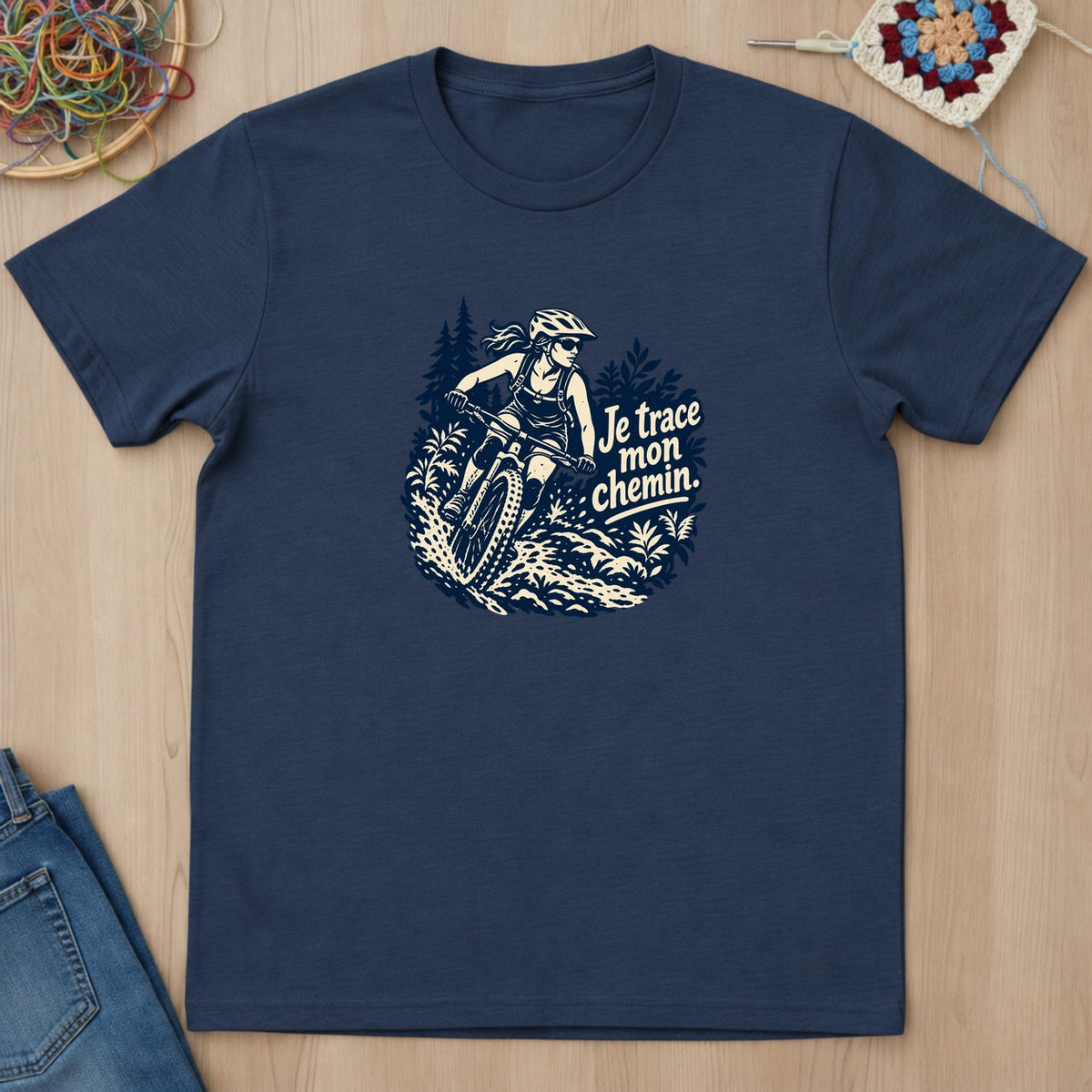 T-shirt mockup — Navy