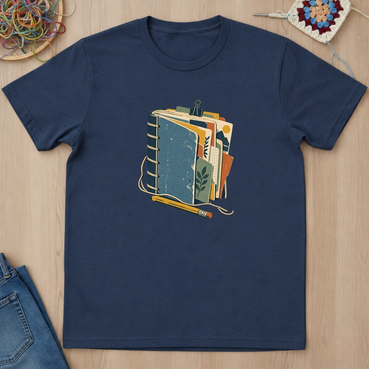 T-shirt mockup — Navy