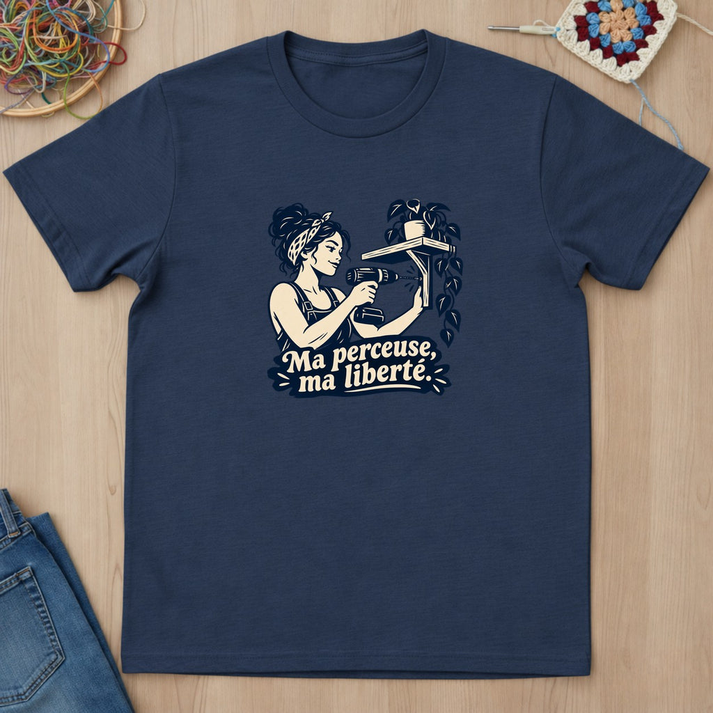 T-shirt mockup — Navy