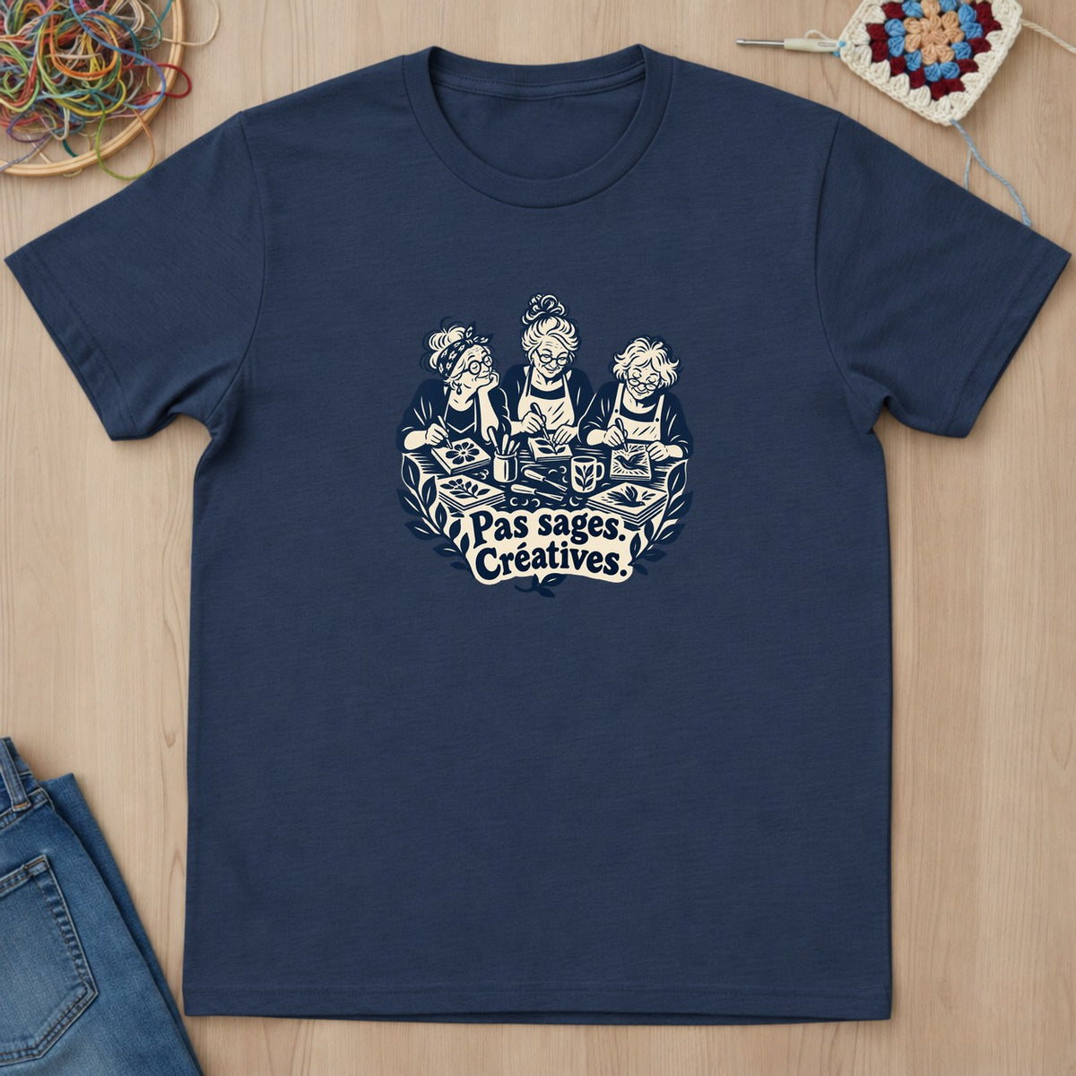T-shirt mockup — Navy