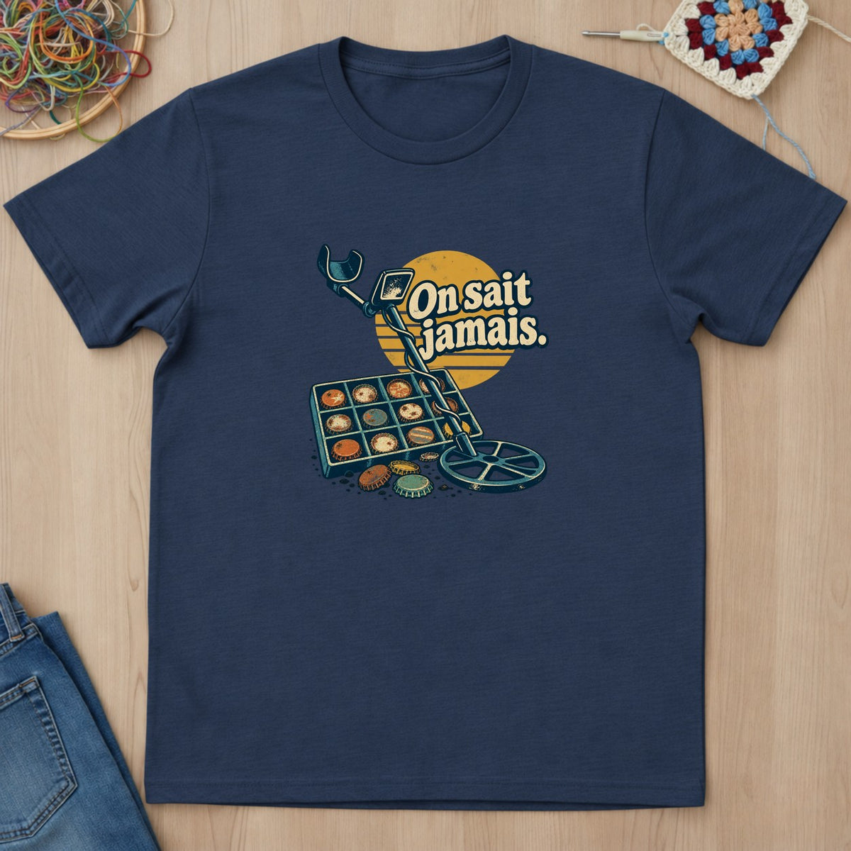 T-shirt mockup — Navy