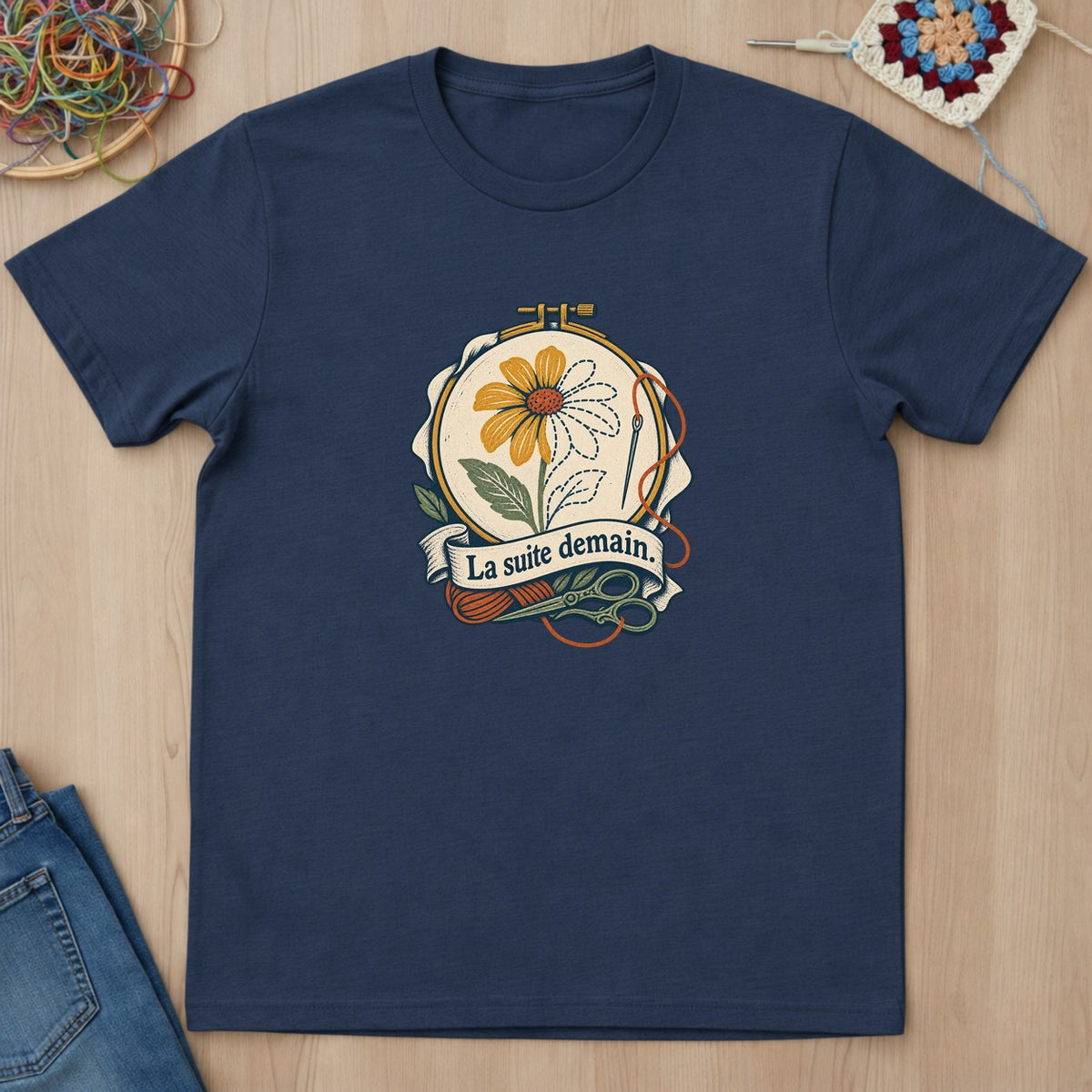 T-shirt mockup — Navy