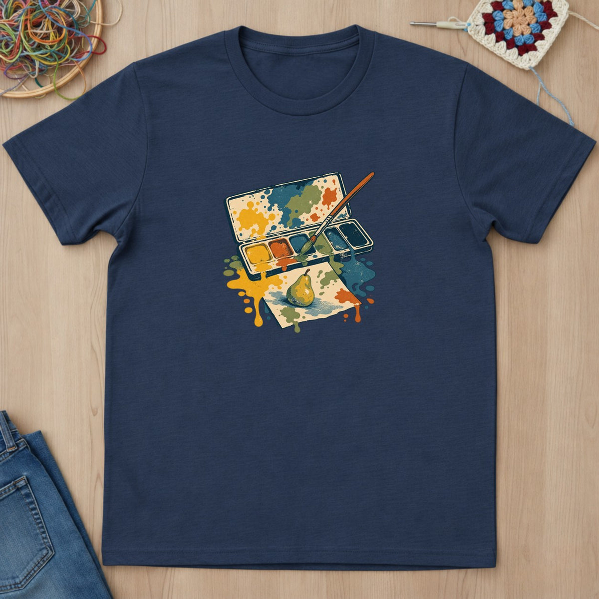 T-shirt mockup — Navy