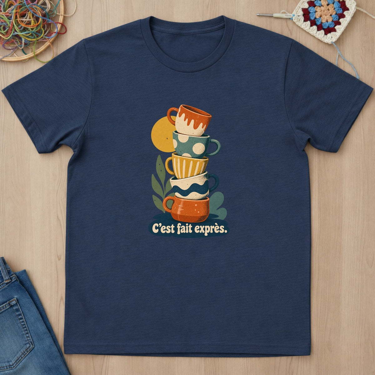 T-shirt mockup — Navy