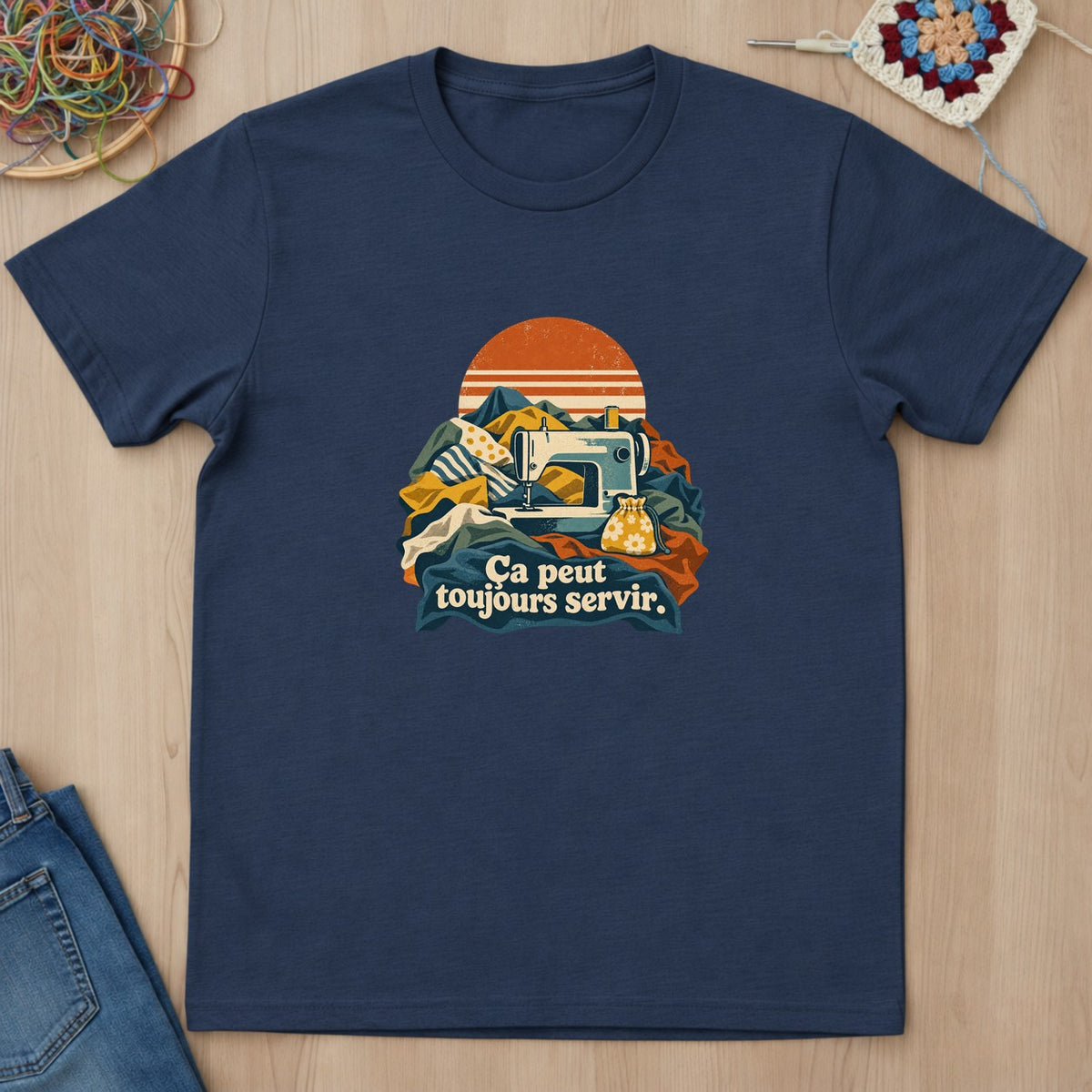 T-shirt mockup — Navy