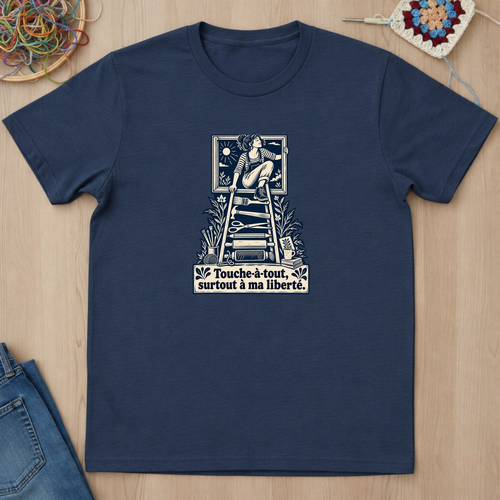 T-shirt mockup — Navy