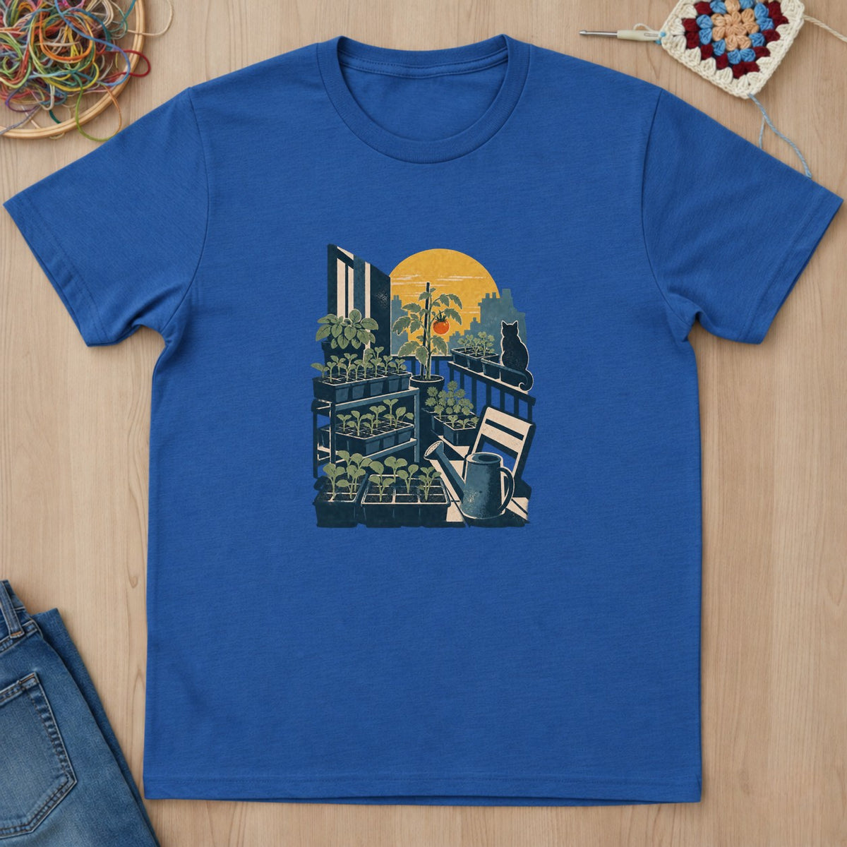 T-shirt mockup — Royal