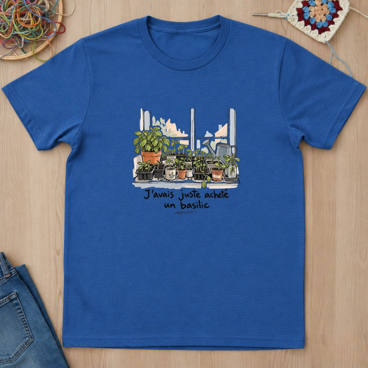 T-shirt mockup — Royal