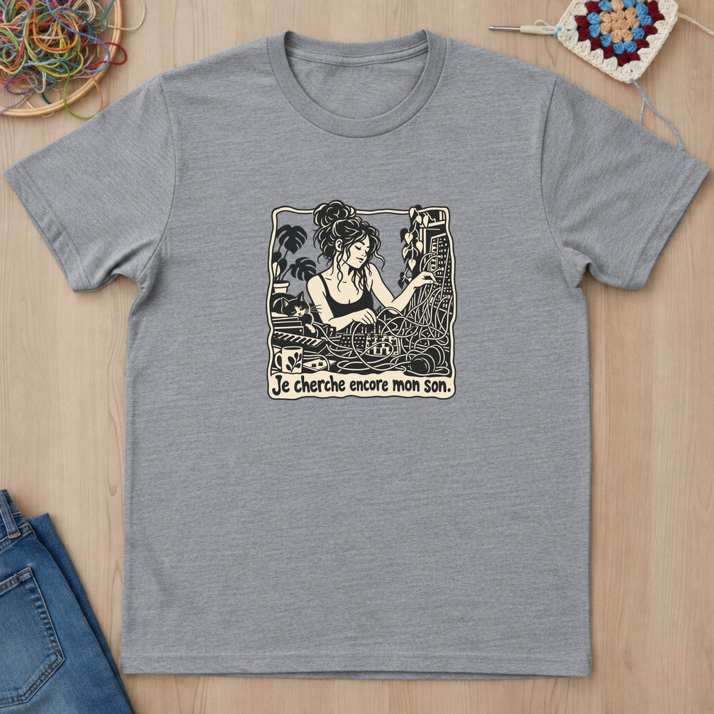 T-shirt mockup — Sport Grey