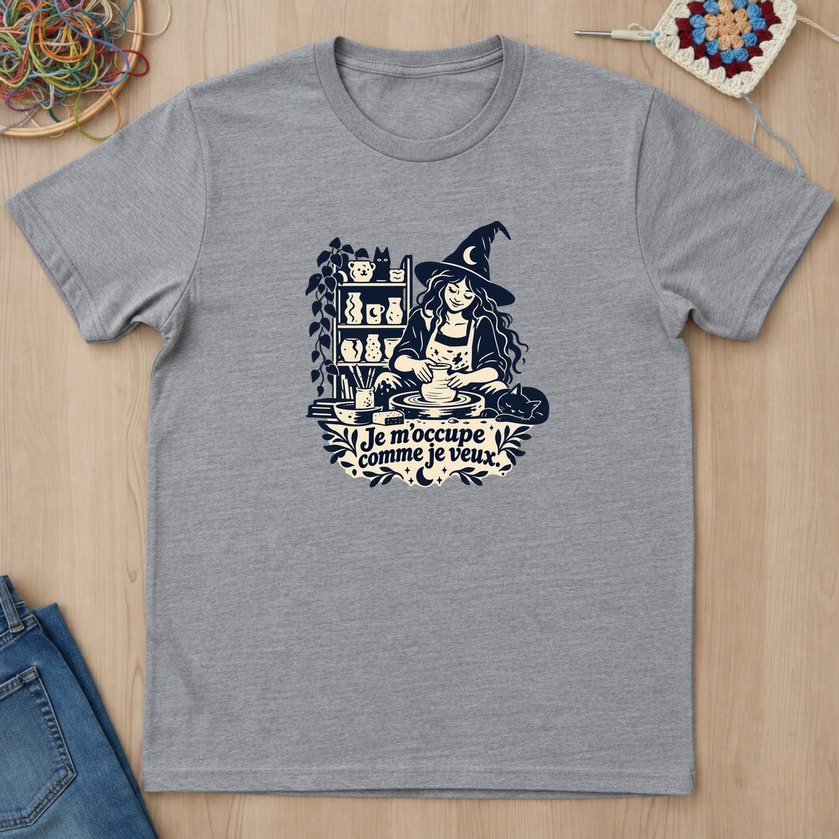 T-shirt mockup — Sport Grey