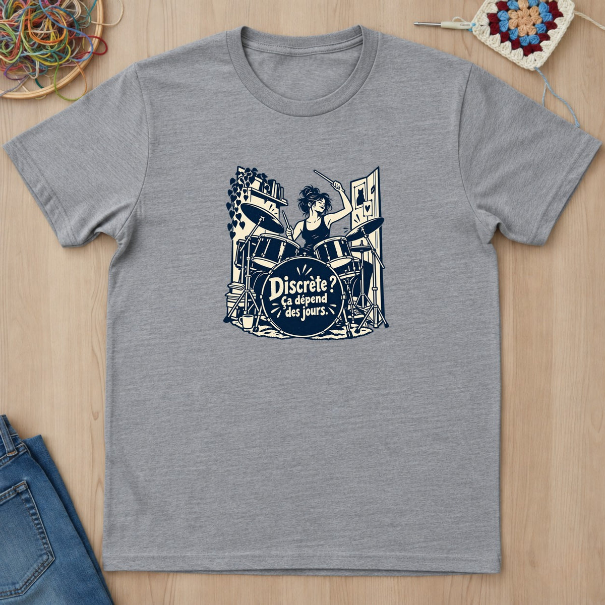 T-shirt mockup — Sport Grey