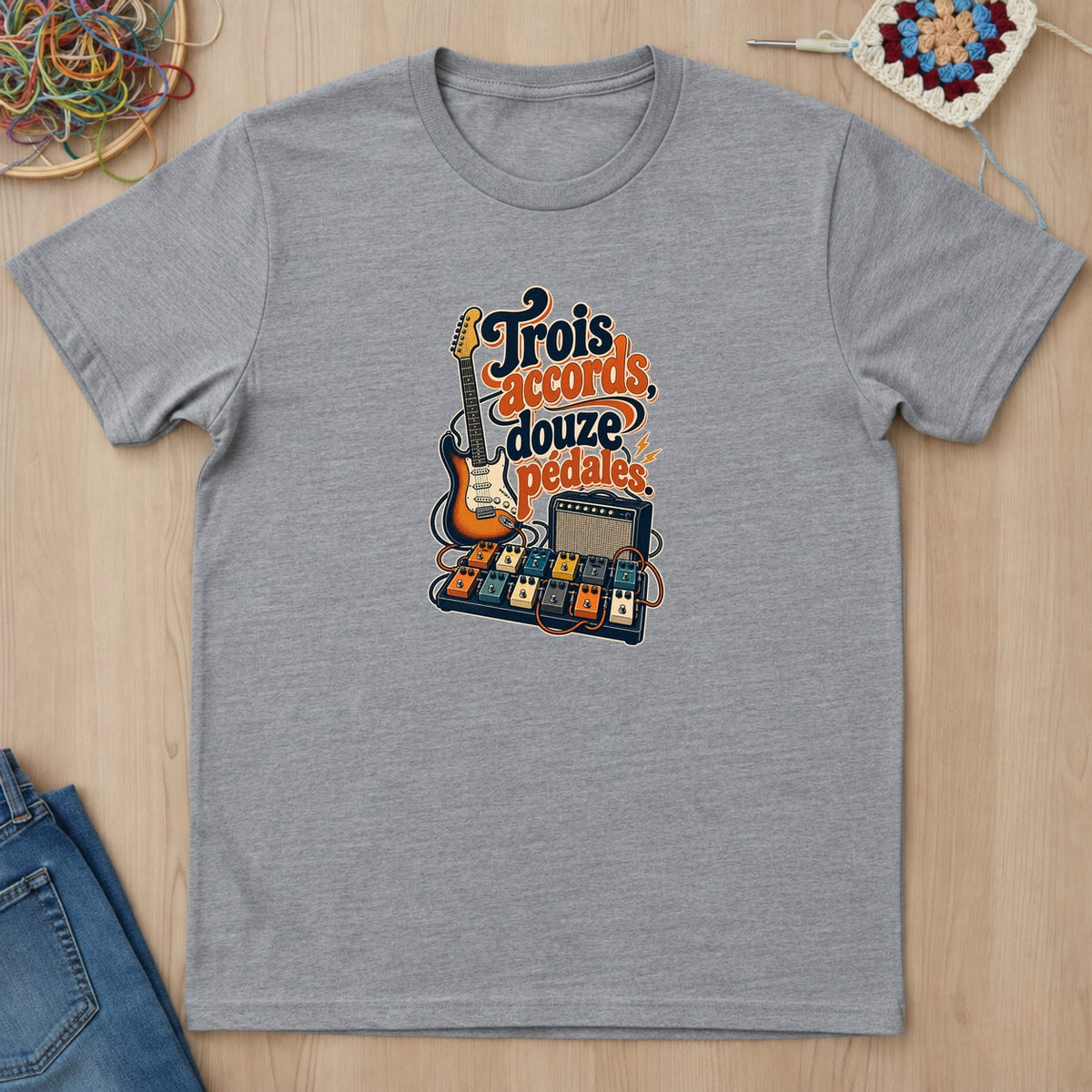 T-shirt mockup — Sport Grey