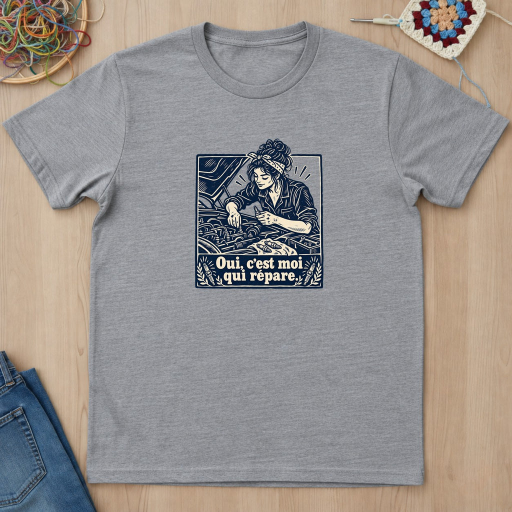 T-shirt mockup — Sport Grey