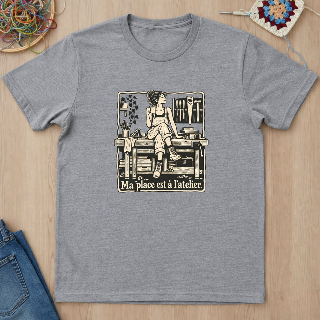 T-shirt mockup — Sport Grey