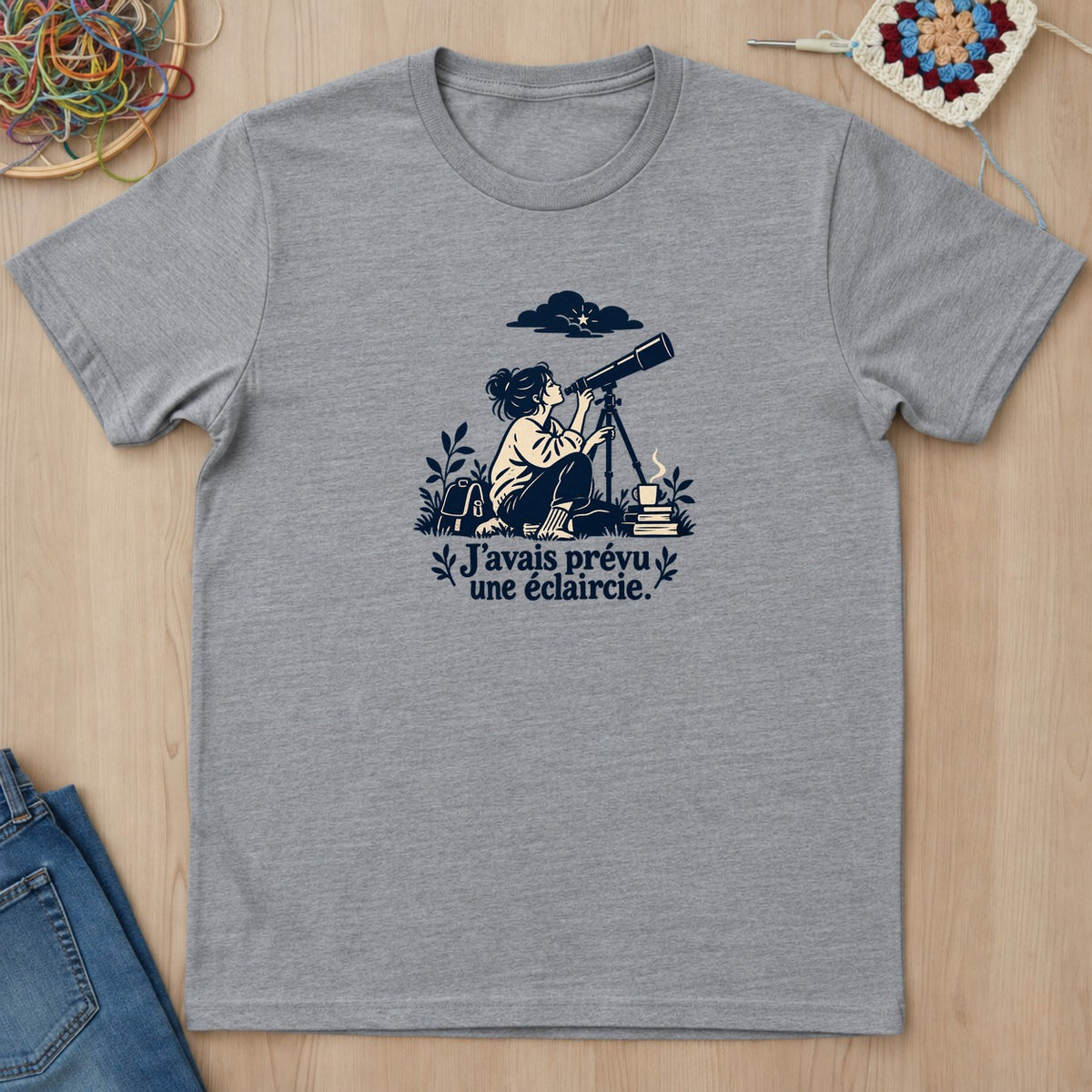 T-shirt mockup — Sport Grey