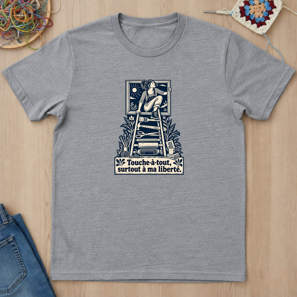 T-shirt mockup — Sport Grey