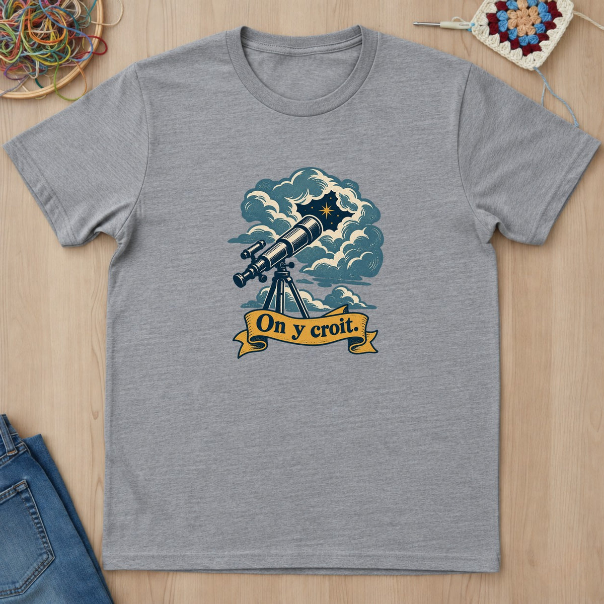 T-shirt mockup — Sport Grey