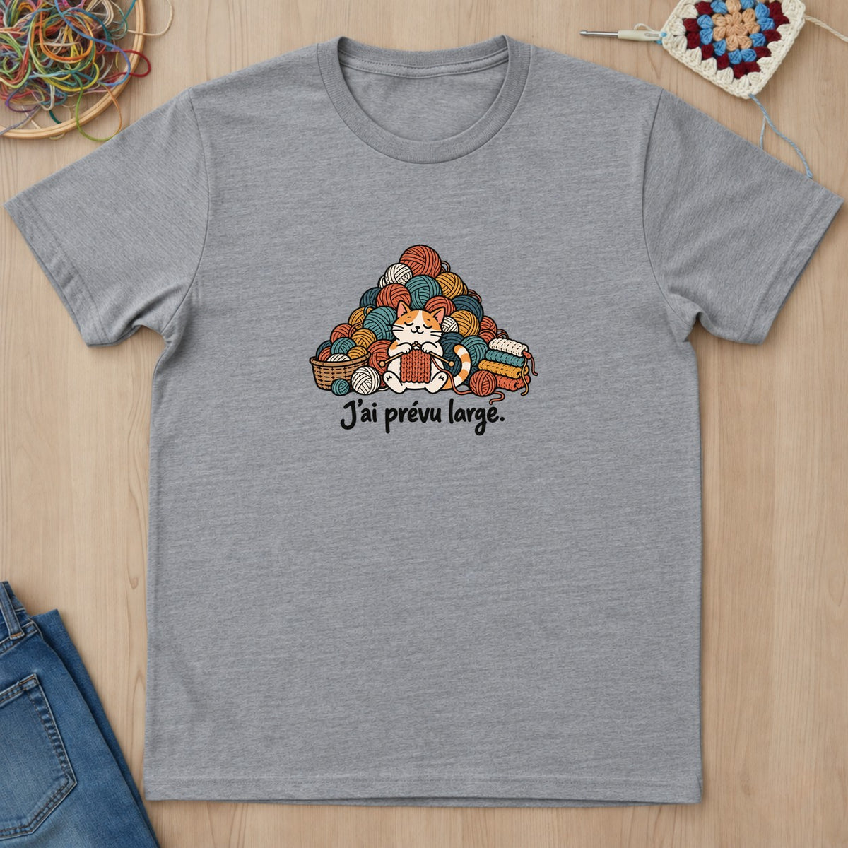 T-shirt mockup — Sport Grey