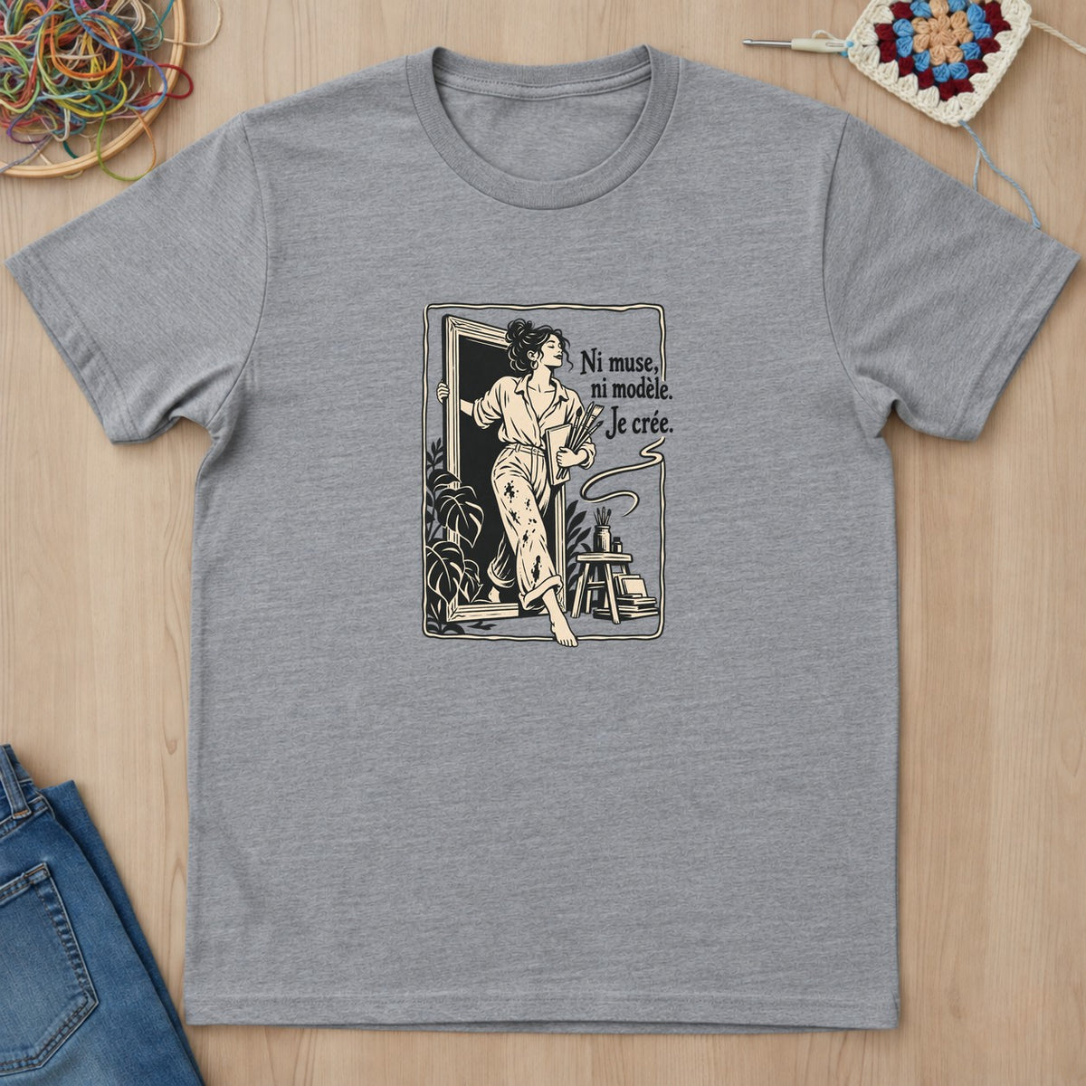 T-shirt mockup — Sport Grey