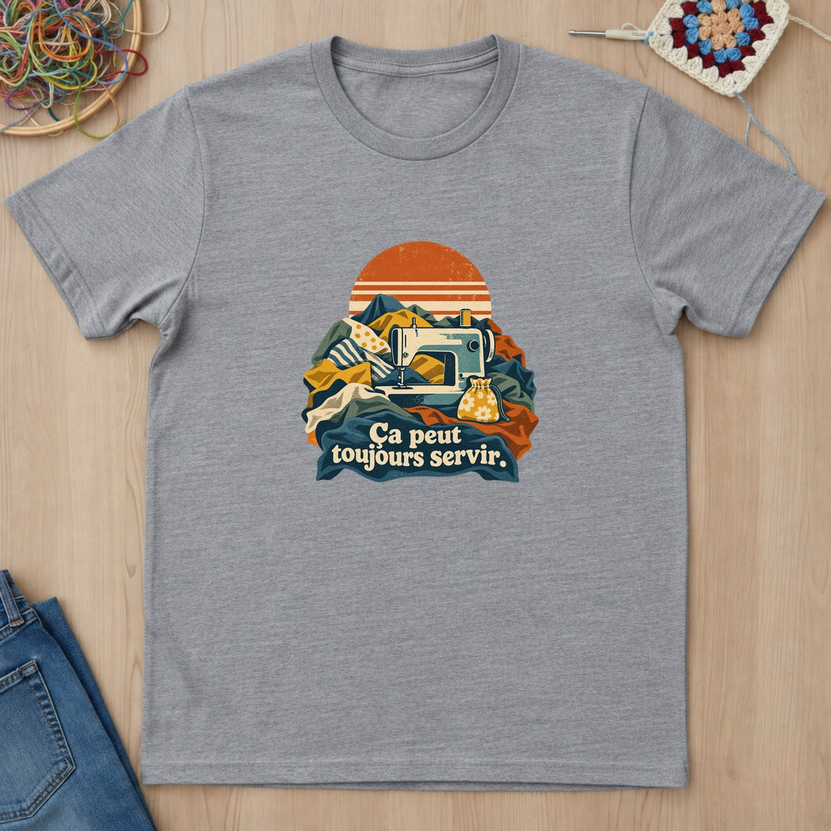 T-shirt mockup — Sport Grey