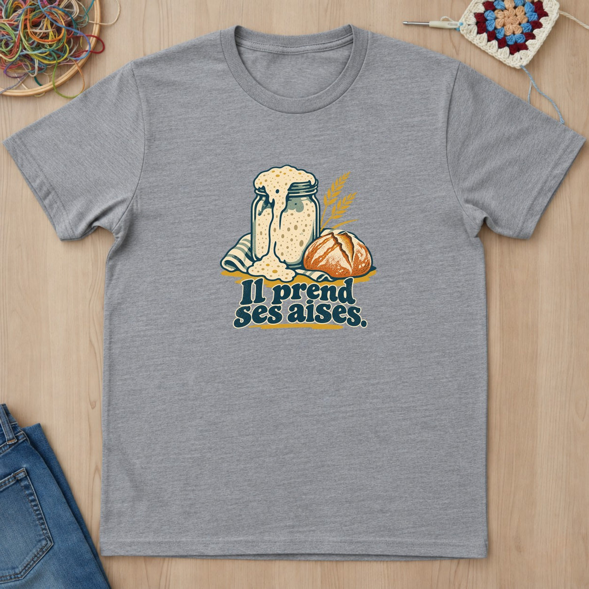 T-shirt mockup — Sport Grey