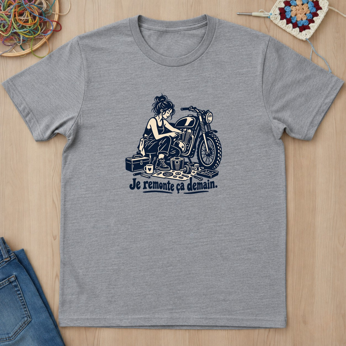 T-shirt mockup — Sport Grey