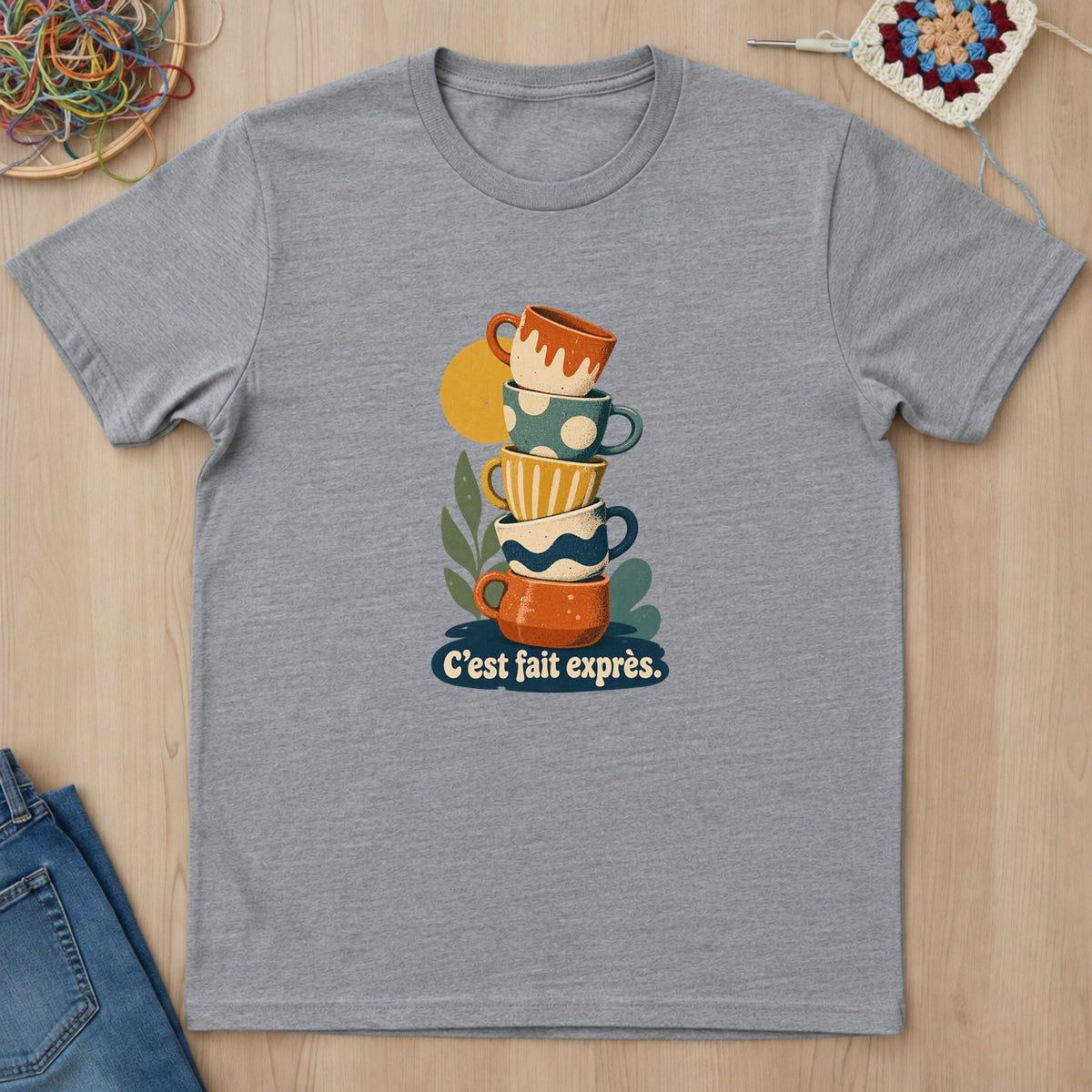 T-shirt mockup — Sport Grey