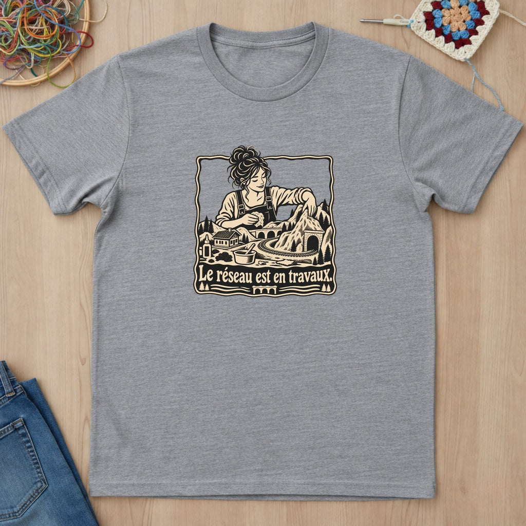 T-shirt mockup — Sport Grey