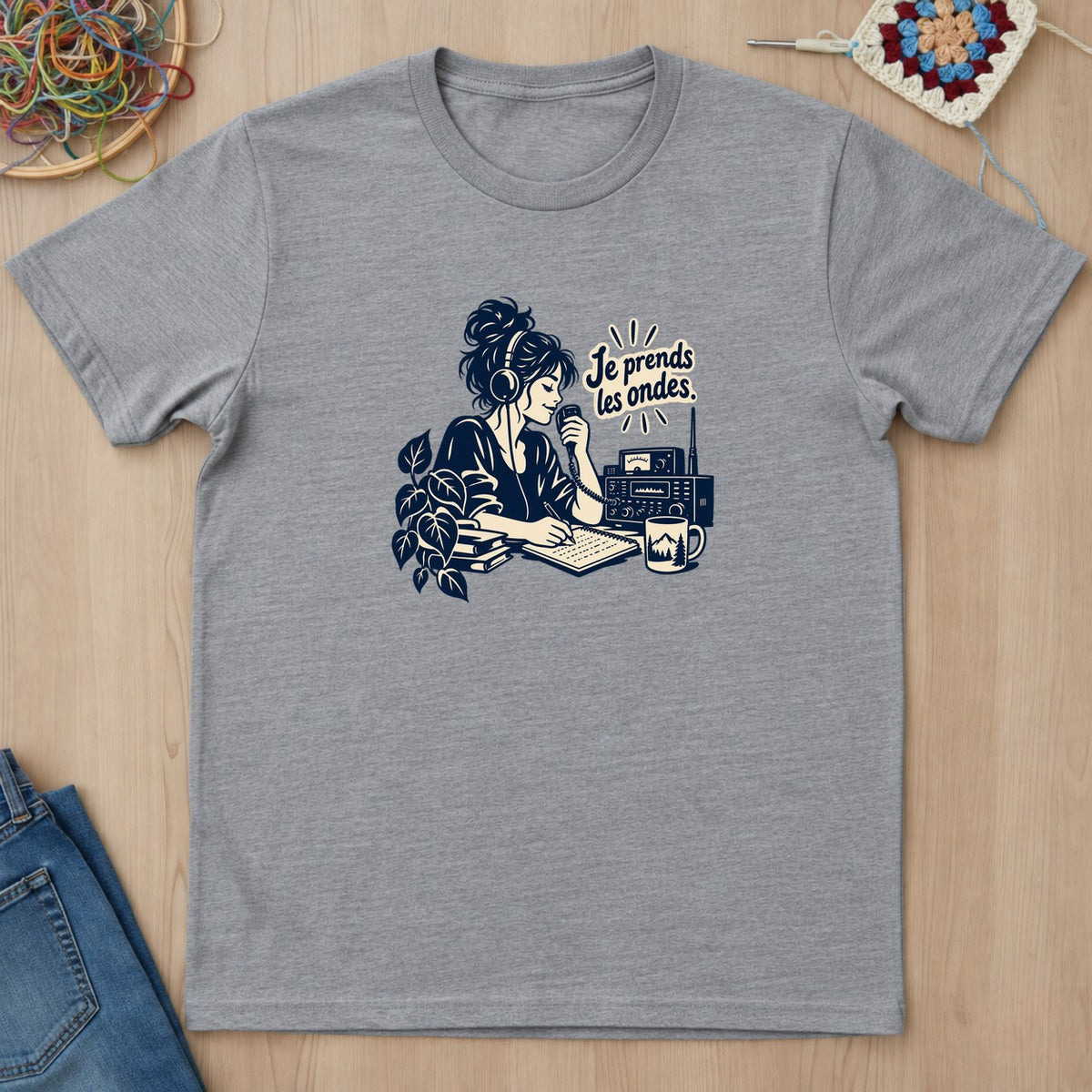 T-shirt mockup — Sport Grey