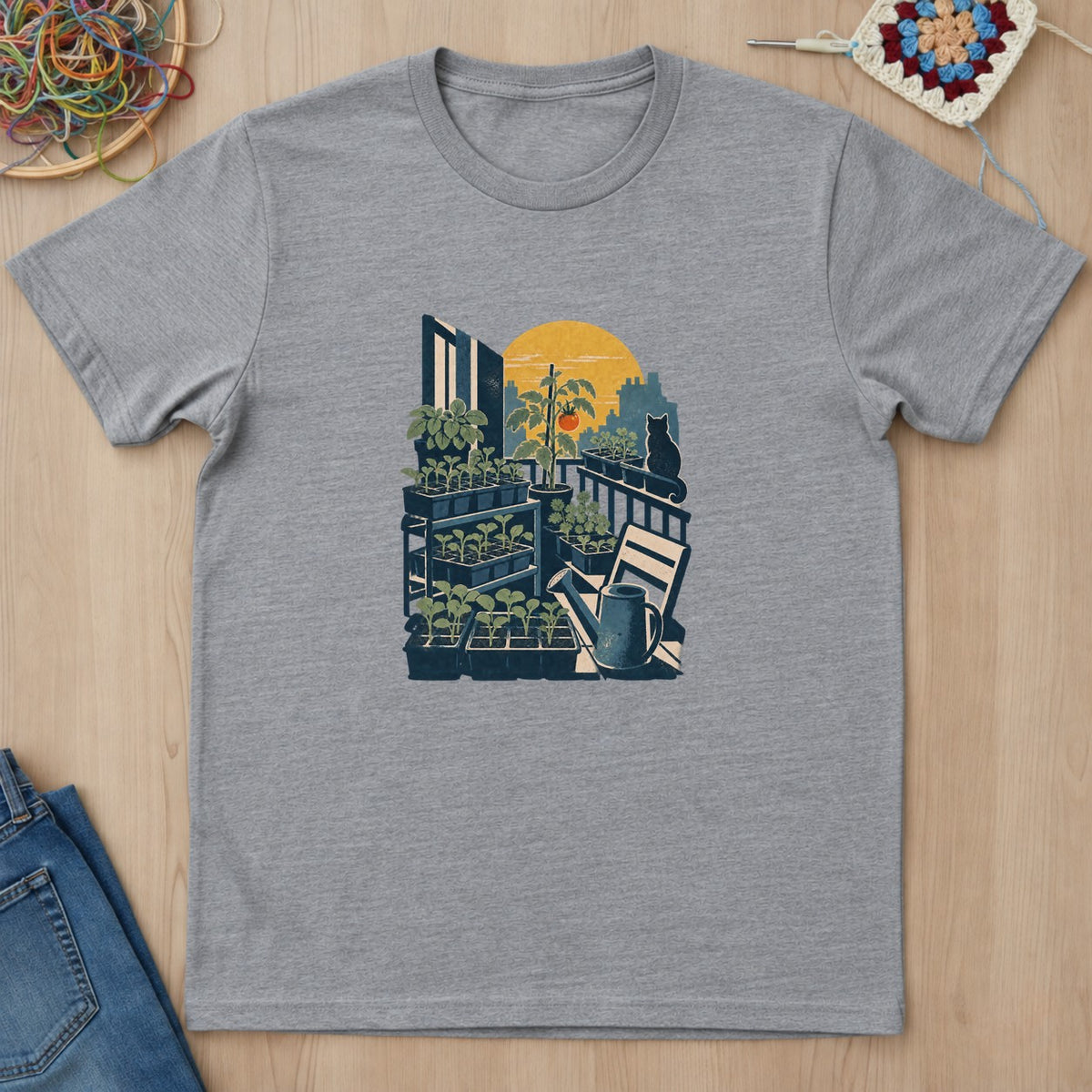 T-shirt mockup — Sport Grey