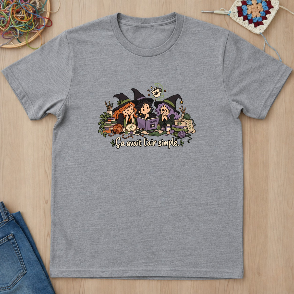 T-shirt mockup — Sport Grey