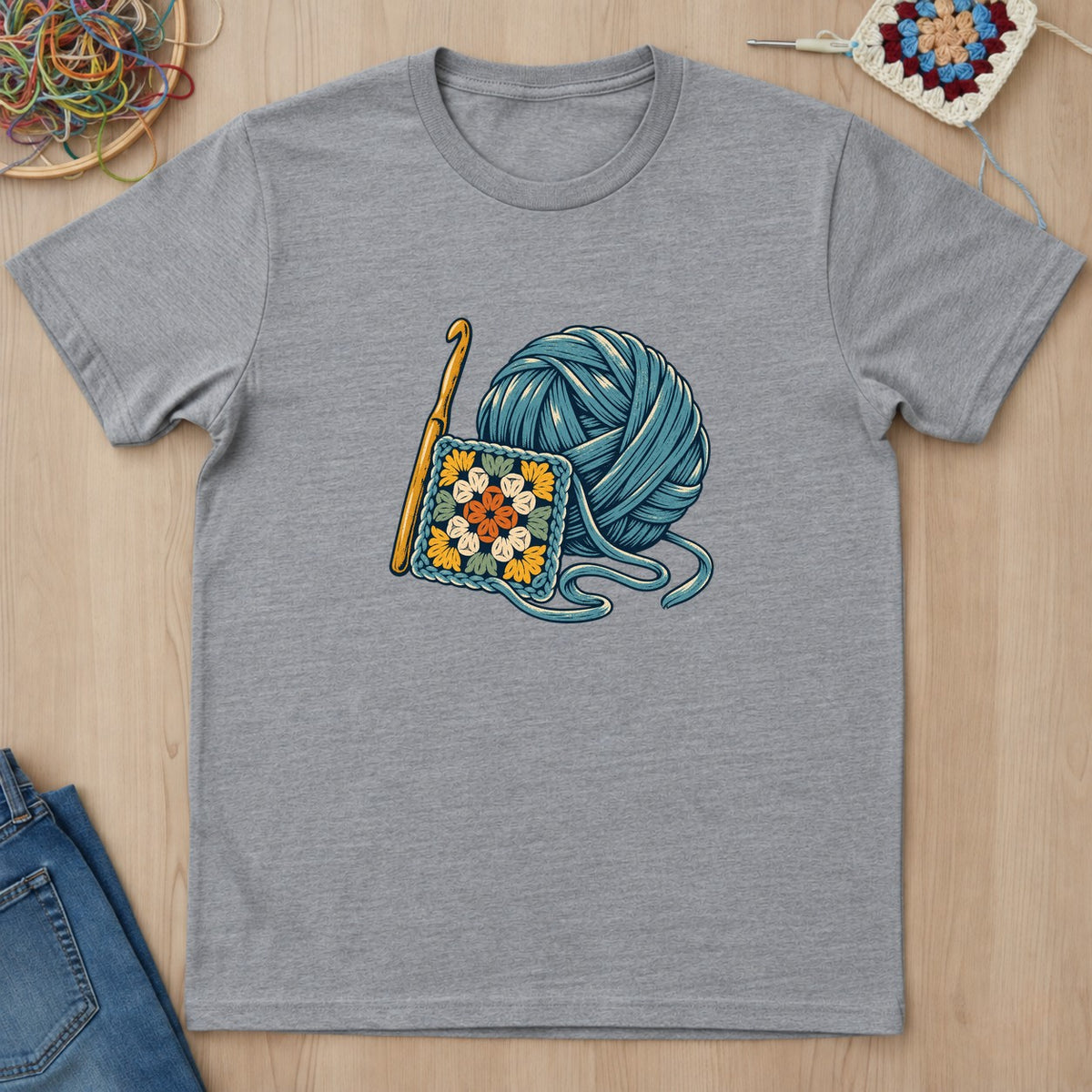 T-shirt mockup — Sport Grey