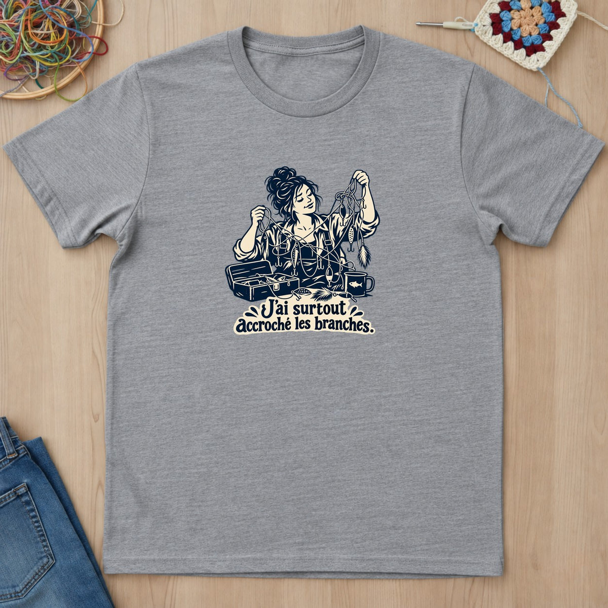 T-shirt mockup — Sport Grey