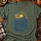 T-shirt Château au jardin formel, coloris vert militaire