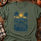 T-shirt Lecteur discret à la plage, coloris vert militaire