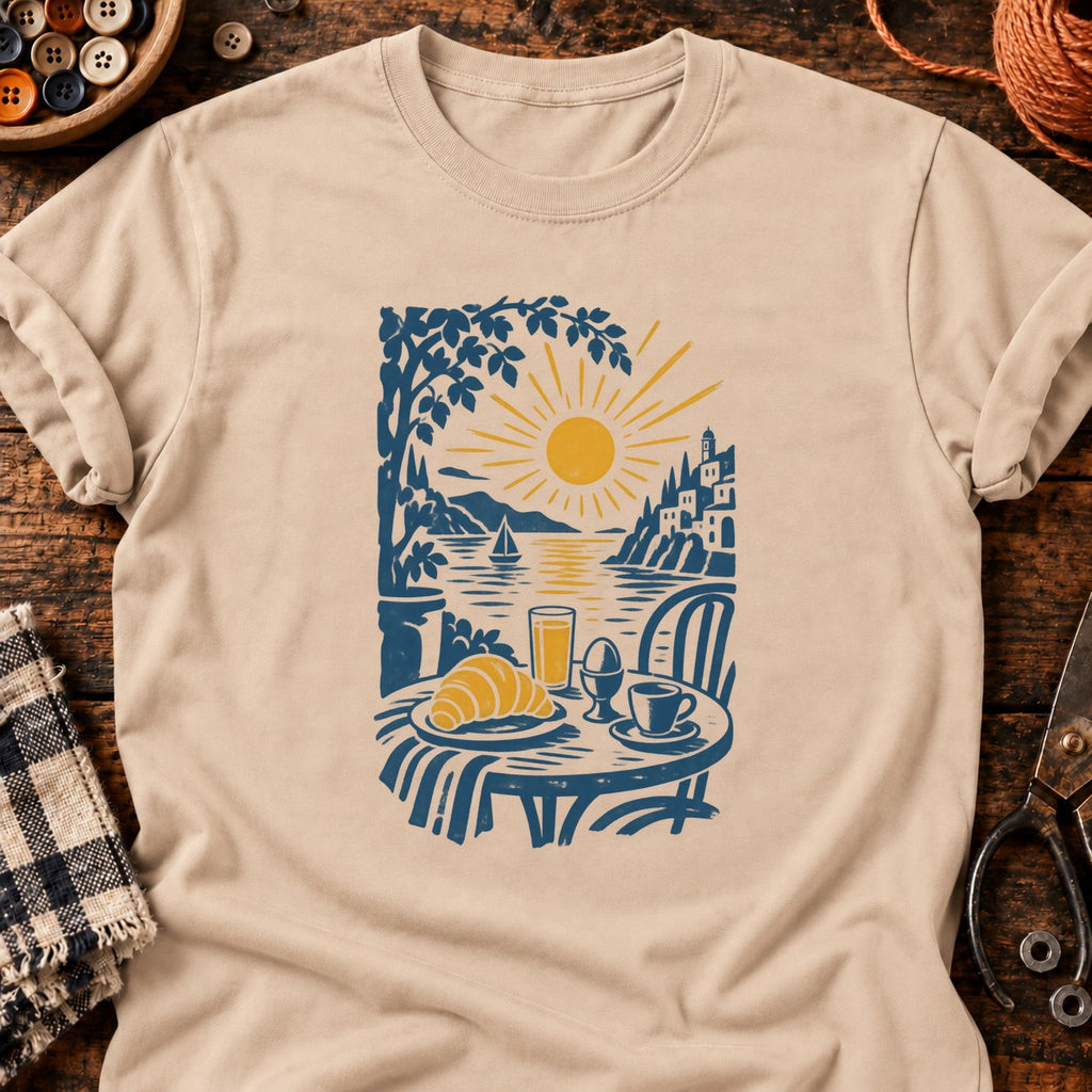 T-shirt Petit-déjeuner au bord de mer, coloris naturel