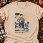 T-shirt Bien armé linocut, coloris naturel