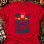 T-shirt Lecteur discret à la plage, coloris rouge