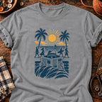 T-shirt Lecteur discret à la plage, coloris gris sport