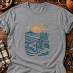 T-shirt Vélo de pique-nique au bord de mer, coloris gris sport