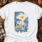 T-shirt Petit-déjeuner au bord de mer, coloris blanc
