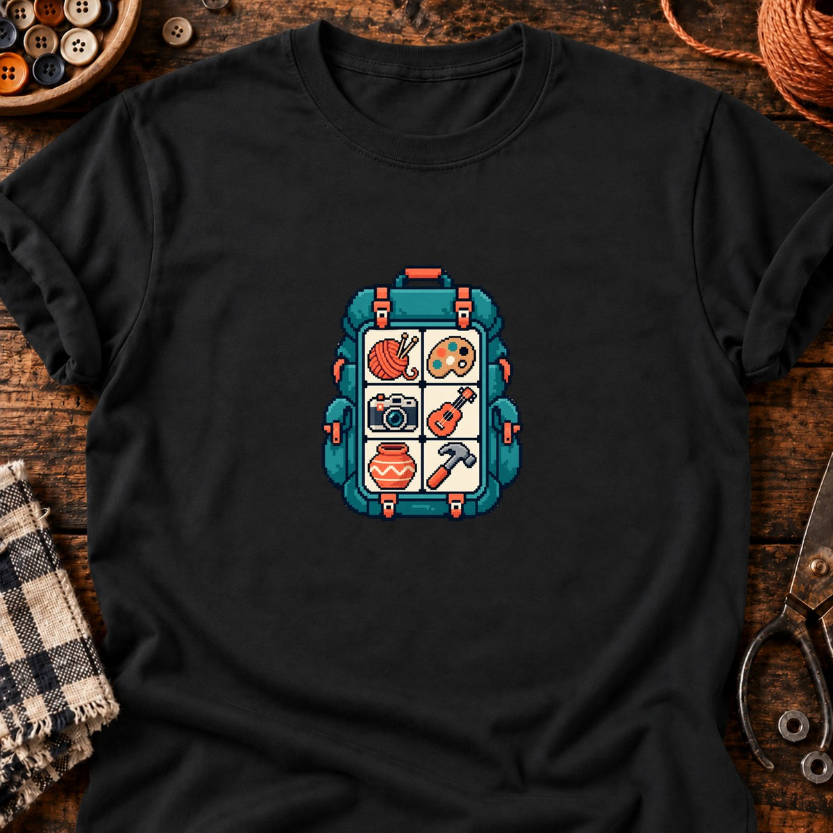 Jamais sans mon bazar — T-shirt noir
