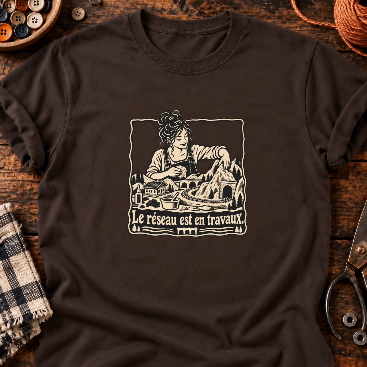 Paysagiste du réseau miniature — T-shirt chocolat