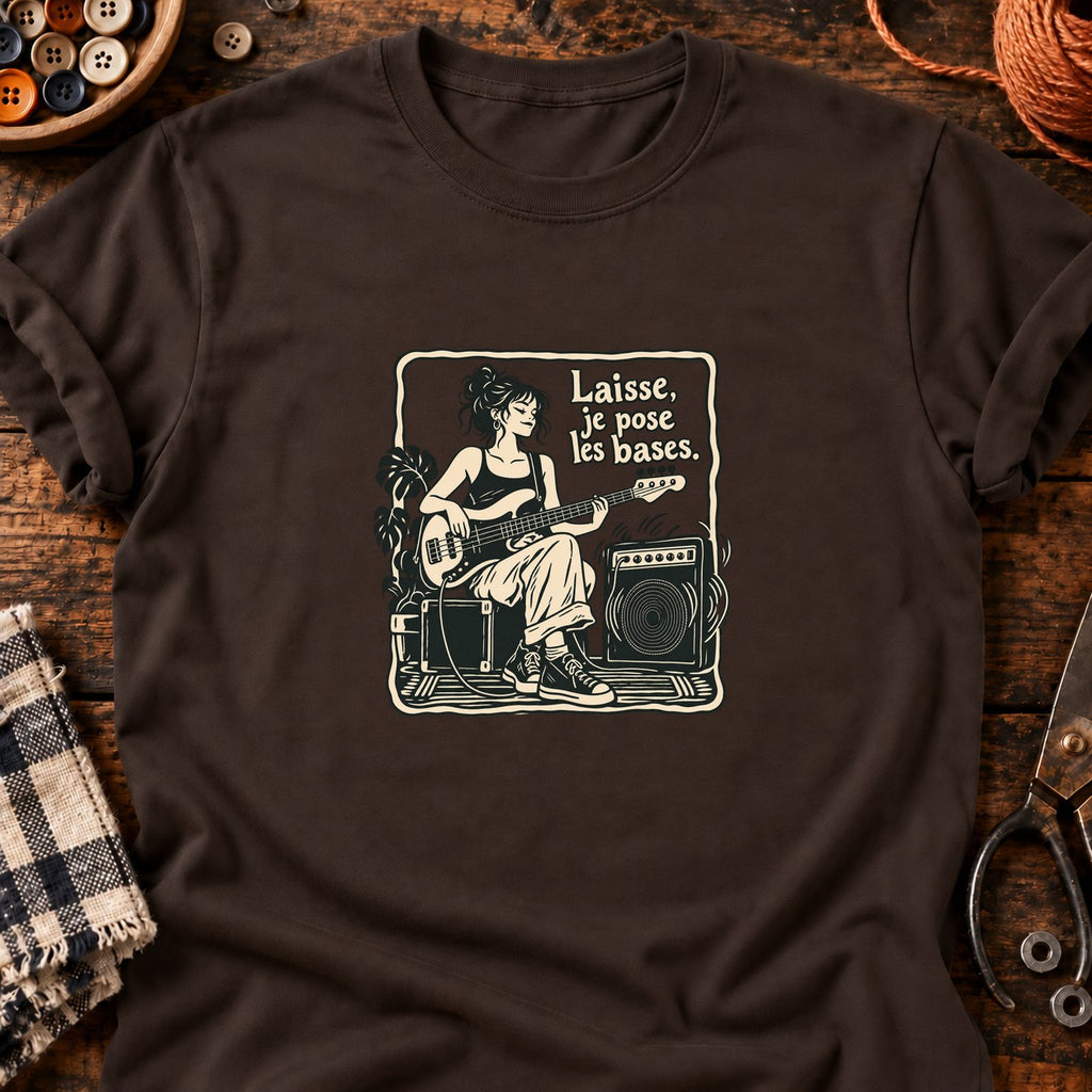 Bassiste au groove affirmé — T-shirt chocolat