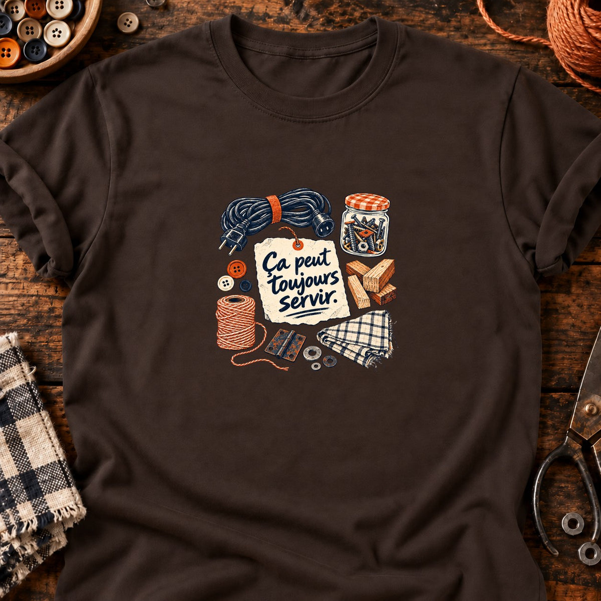 Ça peut toujours servir — T-shirt chocolat