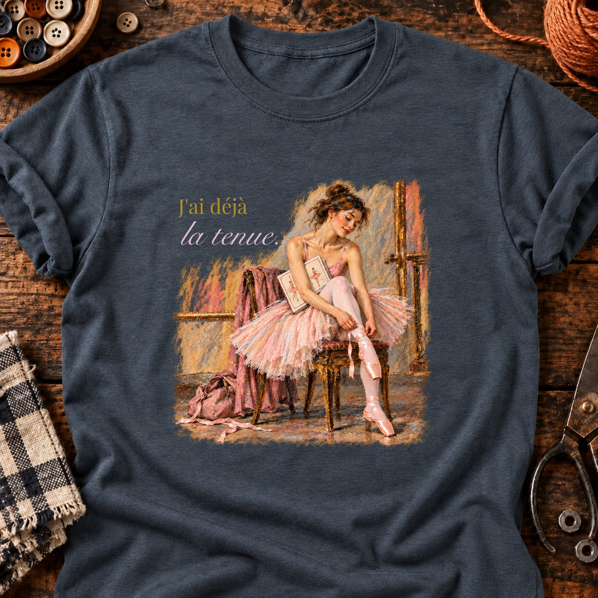 J'ai déjà la tenue — T-shirt gris anthracite chiné
