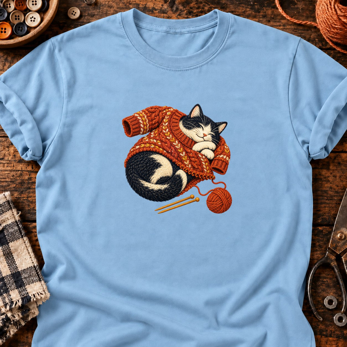 Le projet adopté — T-shirt bleu clair